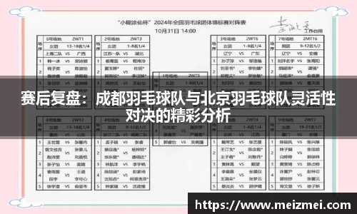 赛后复盘：成都羽毛球队与北京羽毛球队灵活性对决的精彩分析