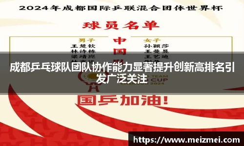 成都乒乓球队团队协作能力显著提升创新高排名引发广泛关注